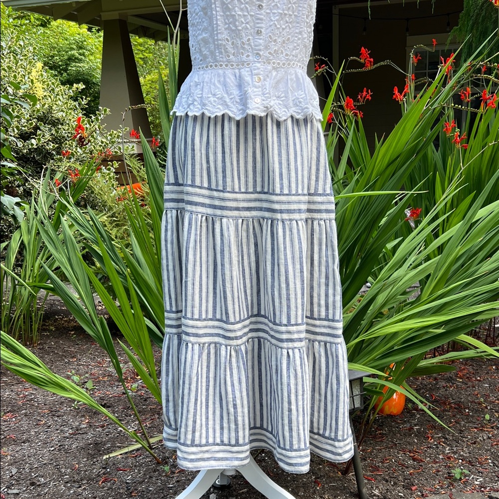 Polo by Ralph Lauren European Linen Maxi Skirt
